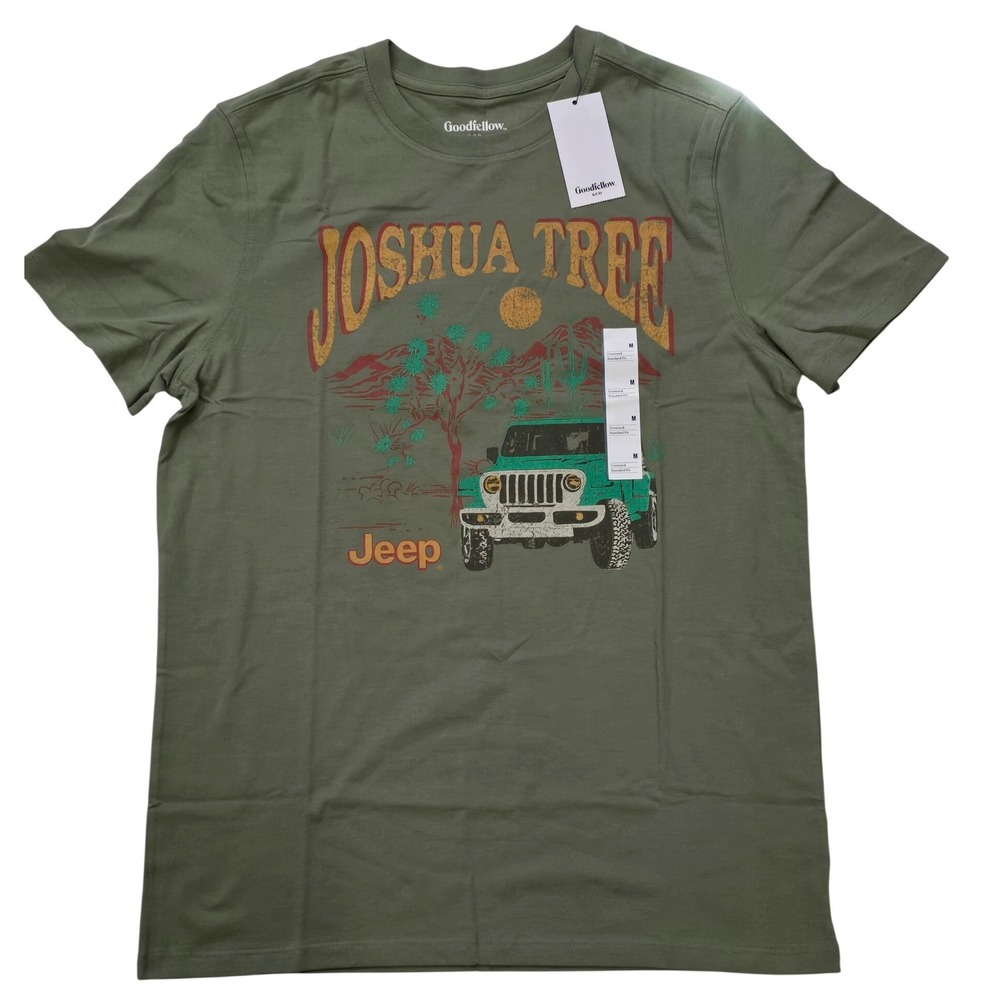 Goodfellow & Co Jeep Joshua Tree Graphic T-Shirt Olive Green Mens Medium NWT